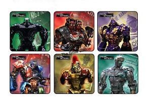 12 Real Steel Movie Stickers Kids Robot Party Goody Loot Treat Bag Favors Supply