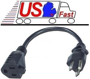 12"Short Outlet Saver Power Strip Extension Cable Cord
