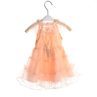 Baby Kid Toddler Girl Wedding Sweet Lace Ruffles Princess Onepiece Dress 6M 4yr