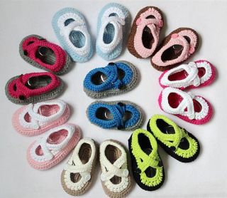 Lovely Cute Handmade Crochet Shoes Newborn Baby Boy Girl Photograph New 8 Colors