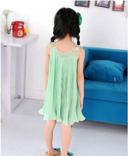 1pc Baby Girls Kids Dress Sequin Pleated Skirt Chiffon Party Dress Clothing