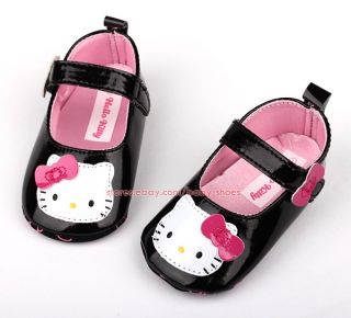 Infant Baby Girls Black Mary Jane Walking Shoes Size 1 2 3