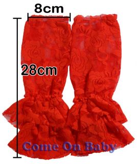 2 Pairs Toddlers Infant Baby Girl Vintage Rose Lace Leg Warmers Leggings