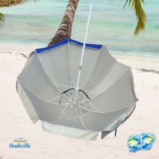 9 Foot Jumbo Heavy Duty Beach Umbrellas UPF100 with Tilt Fiberglass Ribs