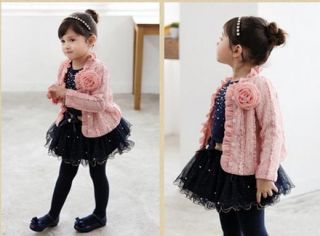 3pcs Girls Baby Kids Tops Coat T Shirt Skirt Tutu Set Clothes Garment Outfit
