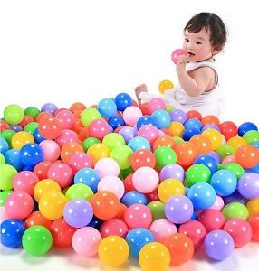 80 Pcs Colorful Ball Fun Ball Soft Plastic Ocean Ball Baby Kid Toy Swim Pit Toy