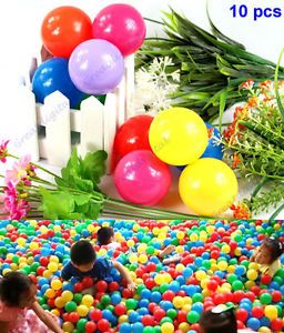 10 Pcs Colorful Ball Fun Ball Soft Plastic Ocean Ball Baby Kid Toy Swim Pit Toy