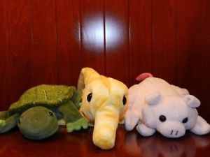Caltoy Yellow Seahorse Turtle Pig Hand Puppet Lot Plush Stuffed Animal Toy Kids