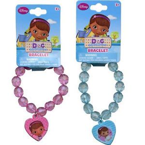 2 Disney Doc McStuffins Bracelets with Charm Birthday Party Favors Supplies