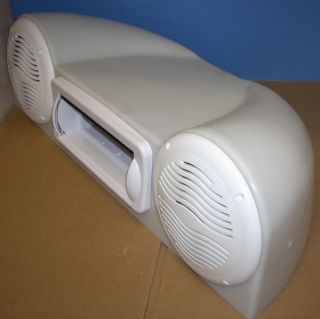 White ATV Stereo Radio Semikit 50W White Coax Speakers