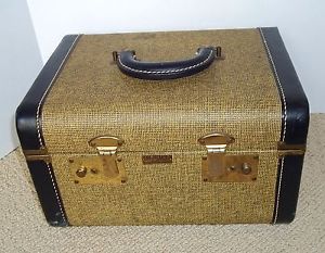 Vintage 1940s 50s Retro Air King NY Suitcase Makeup Case Travel Luggage