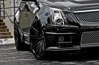 22" Cadillac cts V Sedan XO Milan Matte Black Concave Wheels Rims