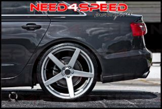 22" XO Miami Matte Black Concave Wheels 5 Spoke 22x9 Rims Fits Audi A8
