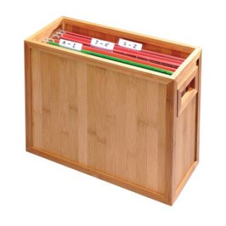 Bamboo Desktop File   Filing Cabinet Accessories