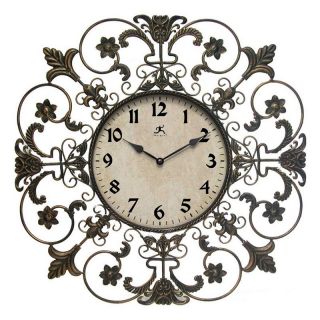 Infinity Instruments Fleur De Lis 27.25 Inch Wall Clock   Wall Clocks