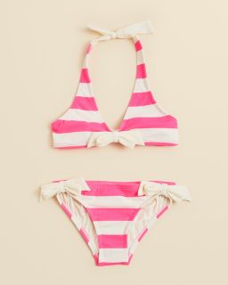 Juicy Swim Girls� Sixties Stripe Halter Bikini Swimsuit   Sizes 2 12's
