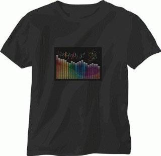 EL Panel Sound Activated, Light Animated Party T Shirt   284: Sports & Outdoors