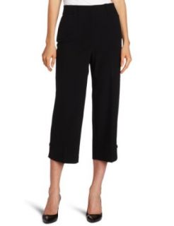 Sag Harbor Women's Crop Pant, Black, 12: Clothing