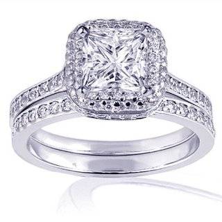 25 Ct Princess Cut Diamond Wedding Rings Bridal Set