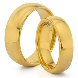   Carbide Classic Gold Wedding Band Ring Set (Available Sizes 4 14