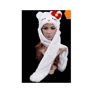   : Leg Avenue Unisex   Adult Plush Kitty Hood With Paw Scarf: Clothing