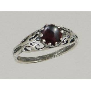   Sterling Silver Filigree Ring Featuring a Lovely Bloodstone Gemstone