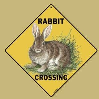  RABBIT CROSSING Sign bunny xing cage pet lover gift Patio 