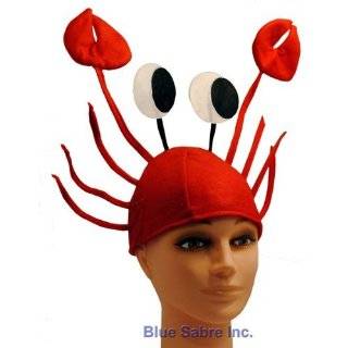   20 Funny Plush Red King Crab Hat Costume Party Cap
