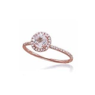 Meira T 14K Rose Gold Pink Morganite & Diamonds Engagement Ring