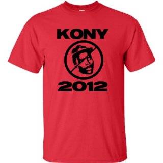 Adult Red Joseph Kony 2012 Stop At Nothing Awareness T shirt