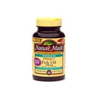 Nature Made Burp Less Fish Oil Omega 3 1200mg, 60 Softgels (Pack of 3)