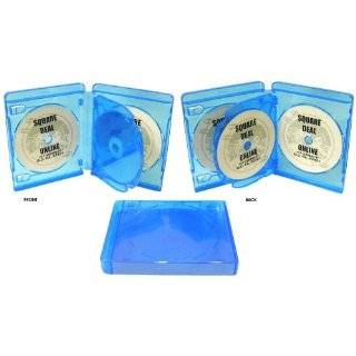   Blue Replacement Boxes / Cases for Blu Ray DVD Movies   Holds 3
