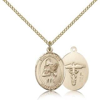 St. Agatha Sterling Silver Medal with 18 Sterling Chain Patron Saint 