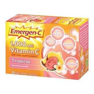 Emergen C Vitamin C Fizzy Drink Mix, 1000 mg, Tropical, 0.3 Ounce