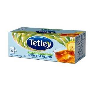 Tetley Naturally Decaffeinated Iced Tea Blend, Family Size, 24 Count 