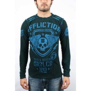 Affliction   Mens Elevated Fear Reversible Thermal In Cobalt Blue 