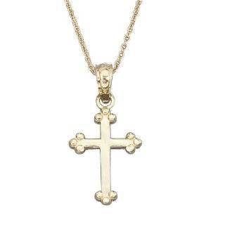  14K Yellow Gold Greek Cross Pendant: DivaDiamonds: Jewelry
