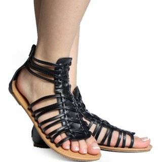  Fashion Black Flats Sandals Womens Shoes Shoes