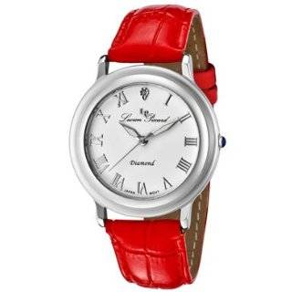 Lucien Piccard 280268 Womens Diamond Collection Red Leather Watch