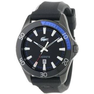   Black Dial Black Nylon Strap Mens Watch 2010609: Lacoste: Watches