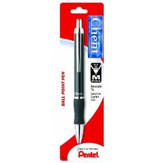  Pentel Client Retractable Ballpoint Pen, Assorted Barrel 