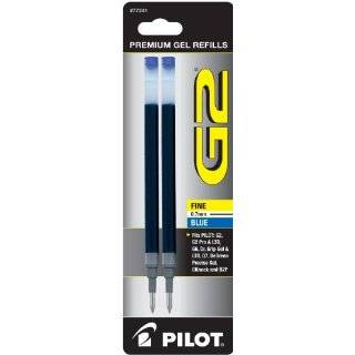 pilot g2 gel ink refill 2 pack for rolling ball pens fine point blue 