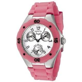   Womens 0695 Angel Collection Stainless Steel Pink Polyurethane Watch