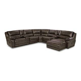   Leather Reclining Sectional Sofa with Reclining Chaise