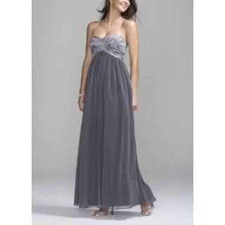   Dresses Long Chiffon Strapless Dress with Beaded Bodice Style 173130