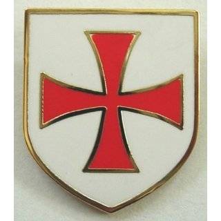 Templar Knights Crusader Cross Shield Masonic Lapel Pin