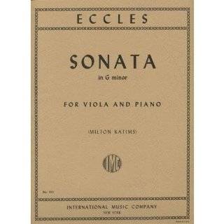 Eccles, Henry   Sonata in g minor   Viola and Piano   edited by Milton 